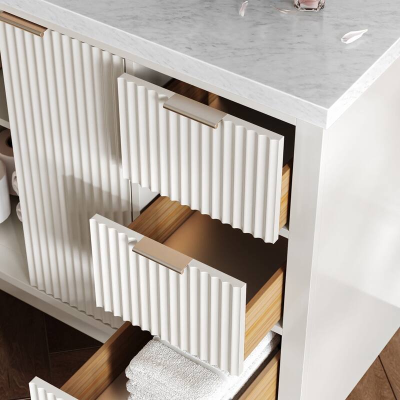 Ariel P55CWOVO Milan 55" Free Standing Single Oval Basin Vanity Set