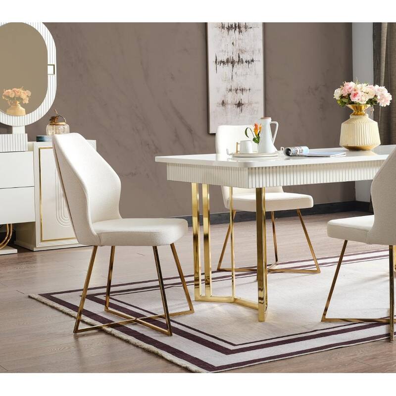 Marsille Modern Dining Room Table And 8 Dining Room Chairs Set