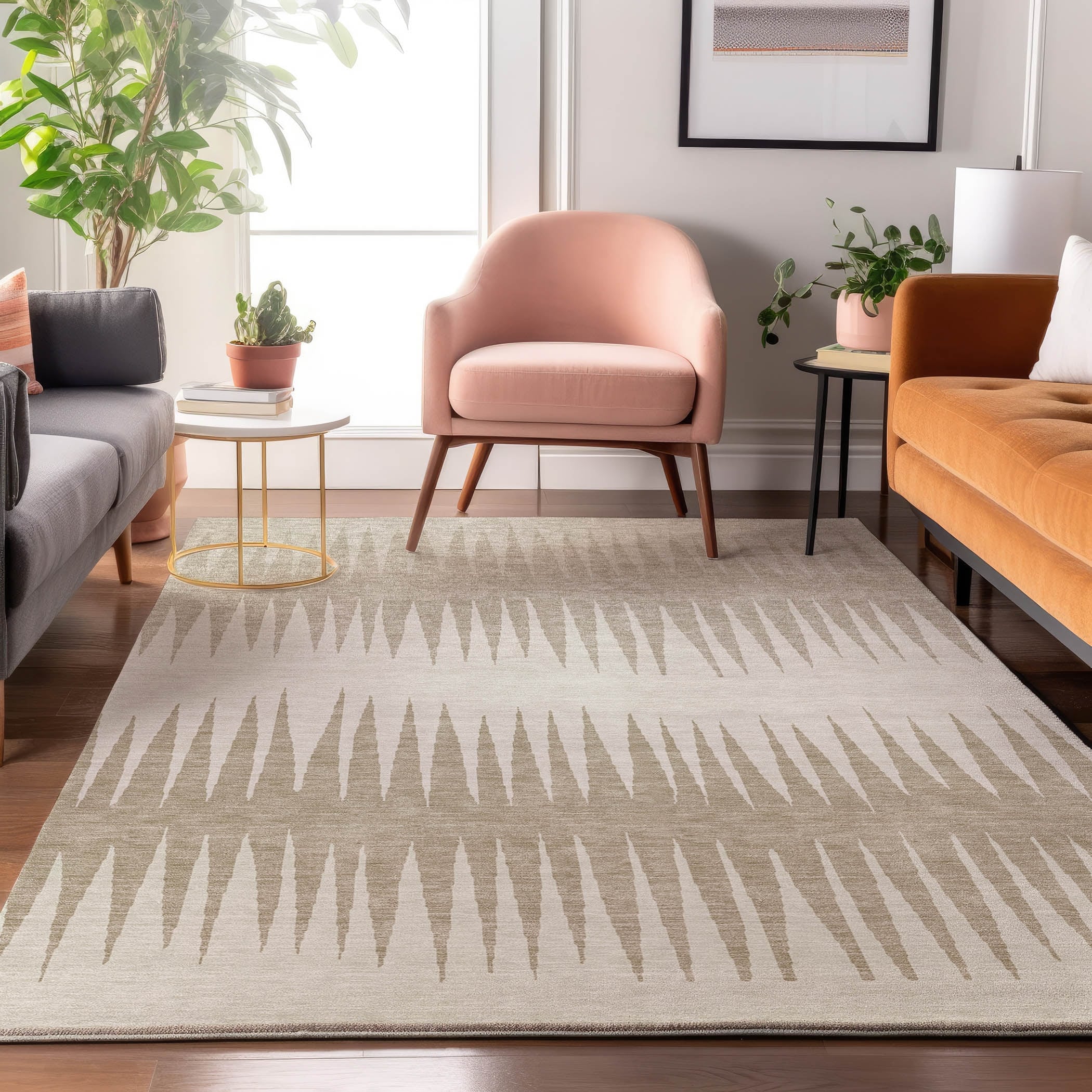 Premium Washable Super Soft Modern Spikes Mayfield Rug