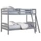 preview thumbnail 3 of 4, Rhea Farmhouse Grey Wood Twin Over Twin Bunk Bed