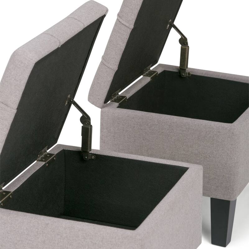 WYNDENHALL Lancaster 44 inch Wide Contemporary Rectangle Storage Ottoman