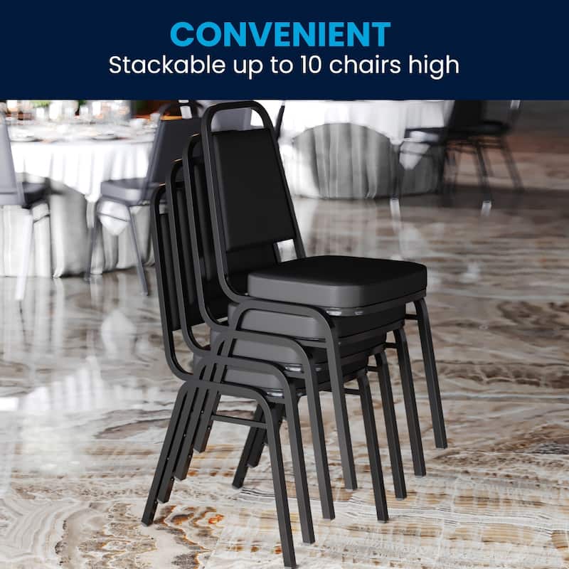 Trapezoidal Back Stacking Banquet Chair with 2.5" Thick Seat - 20.25"D x 17.5"W x 36"H