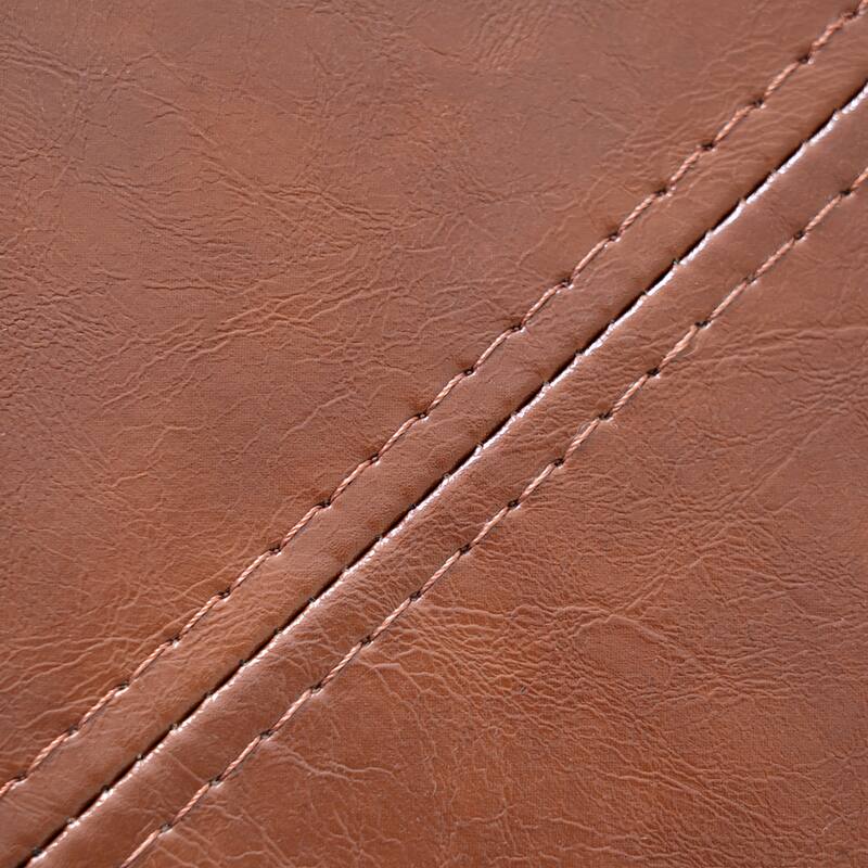 30.25" Square PU Storage Ottoman with Lift-Top & Rubber Wood Legs