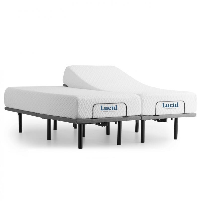 Lucid 12-inch Gel Memory Foam Mattress and Adjustable Base Set