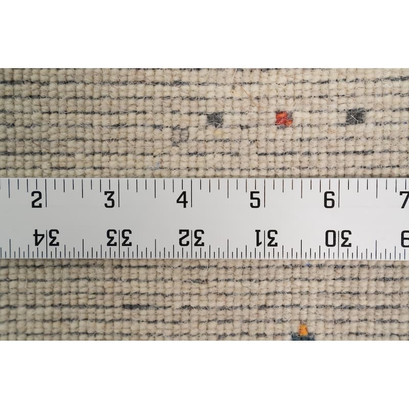 Hand Knotted Oriental 100% Wool Carpet Tribal Animal Pictorial Beige & Ivories Gabbeh Runner Rug - 11' 10'' X 4' 3''