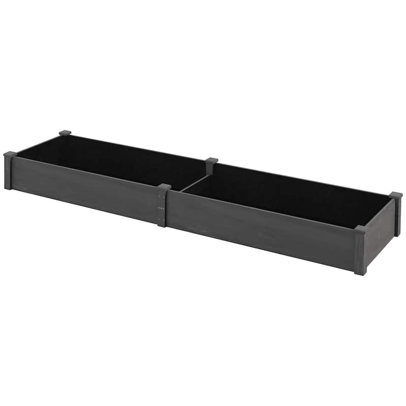 Elevated Planter Wooden Raised Garden Bed Kit with 2 Boxes