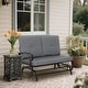 preview thumbnail 35 of 38, Nista 2 Person Outdoor Patio Glider Garden Bench Rocker Chair by Havenside Home