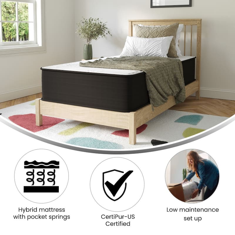Premium Foam and Pocket Spring Hybrid Mattress in a Box