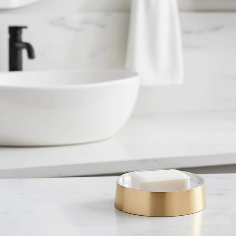 Brushed Gold Bathroom Accessory Set - Soap Dish Cup Only