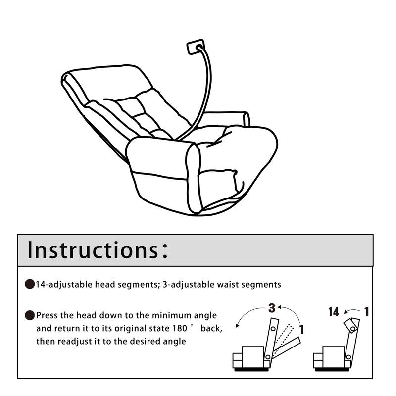 Upholstered 360° Swivel Manual Leisure Recliner with Mobile Phone Holder, Adjustable Headrest and Backrest
