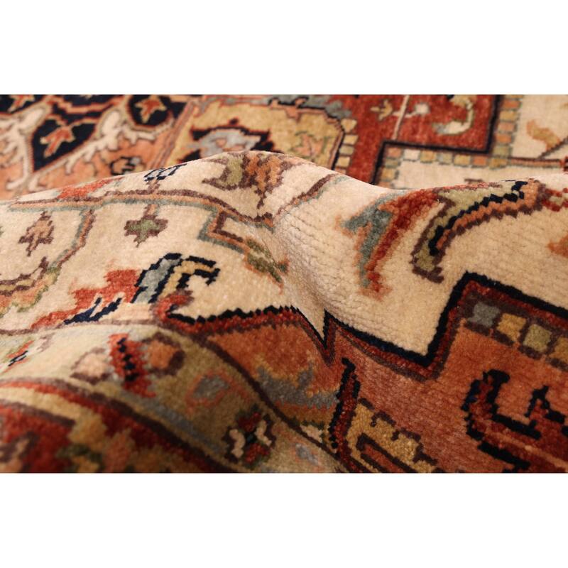 ECARPETGALLERY Hand-knotted Jules Sultane Ivory Wool Rug - 5'9 x 8'8