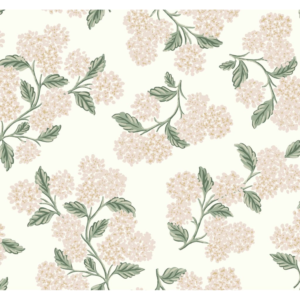 Rifle Paper Co.Hydrangea Beige & Pink Wallpaper
