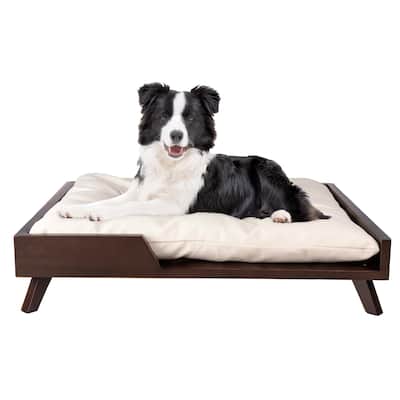 PETMAKER Elevated Dog Bed - 36” x 29.5” Indoor Dog Bed with Soft Cushion