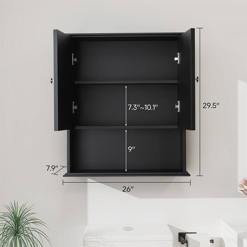 Wall Mounted Storage Cabinet Wooden Medicine Cabinets