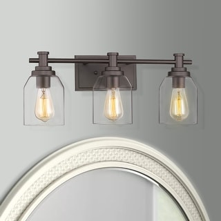 3-light Bathroom Vanity Light, Bathroom Over Sink Lighting - 21.3 x 9.2 x 7 inches - Bed Bath ...