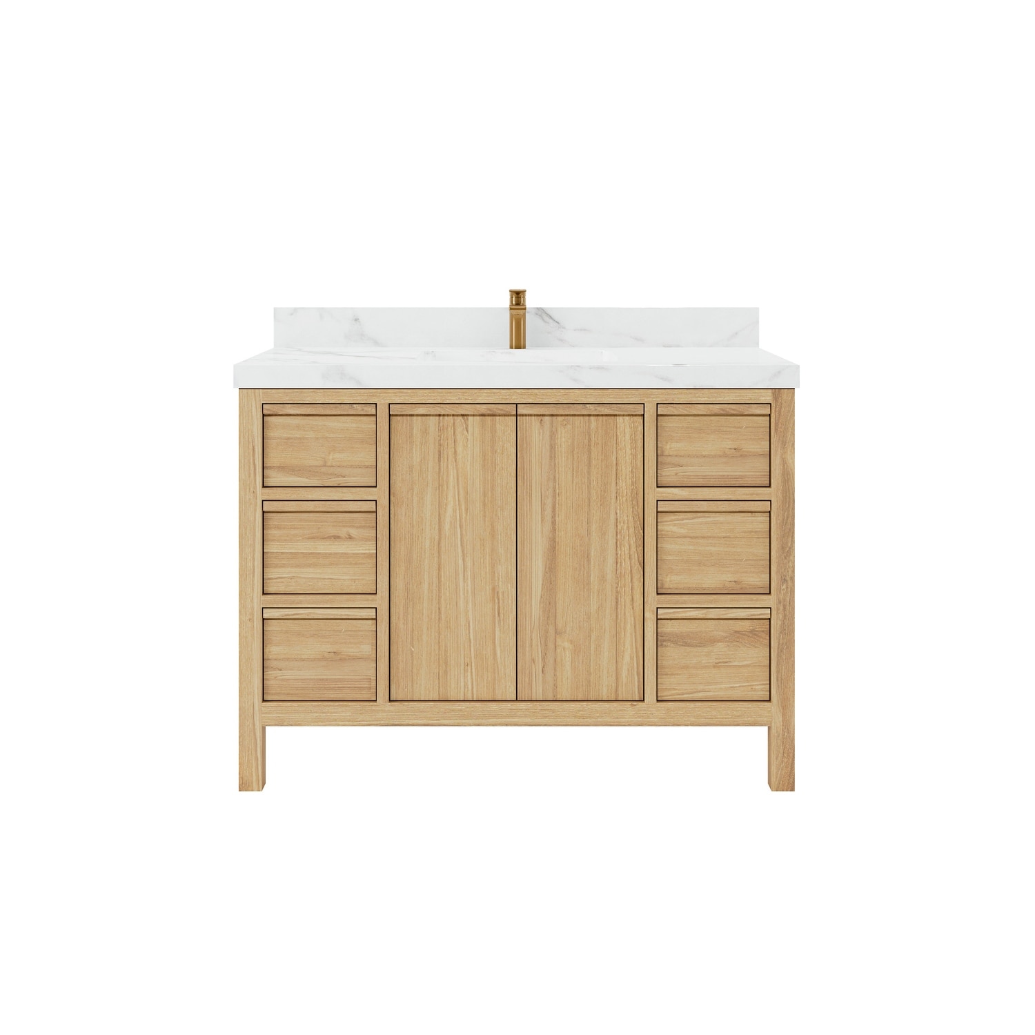 Willow Collections 48 in. W x 22 in. D Elizabeth Solid Teak Single Sink Bathroom Vanity with Countertop