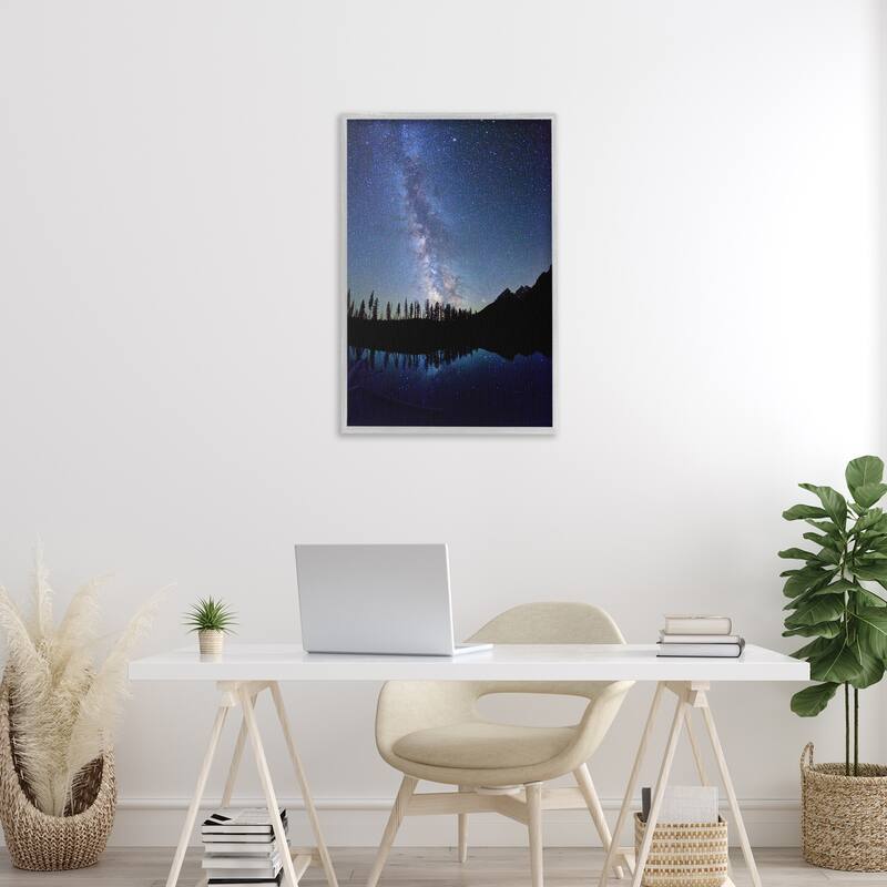 Stupell Nebula Reflection in Lake Framed Giclee Art Design By Royce Bair