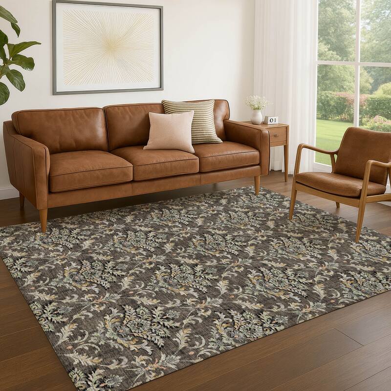 Machine Washable Indoor/ Outdoor Traditional Marrakesh Chantille Rug
