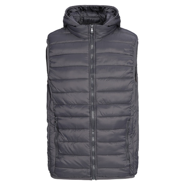 mens down vest with hood