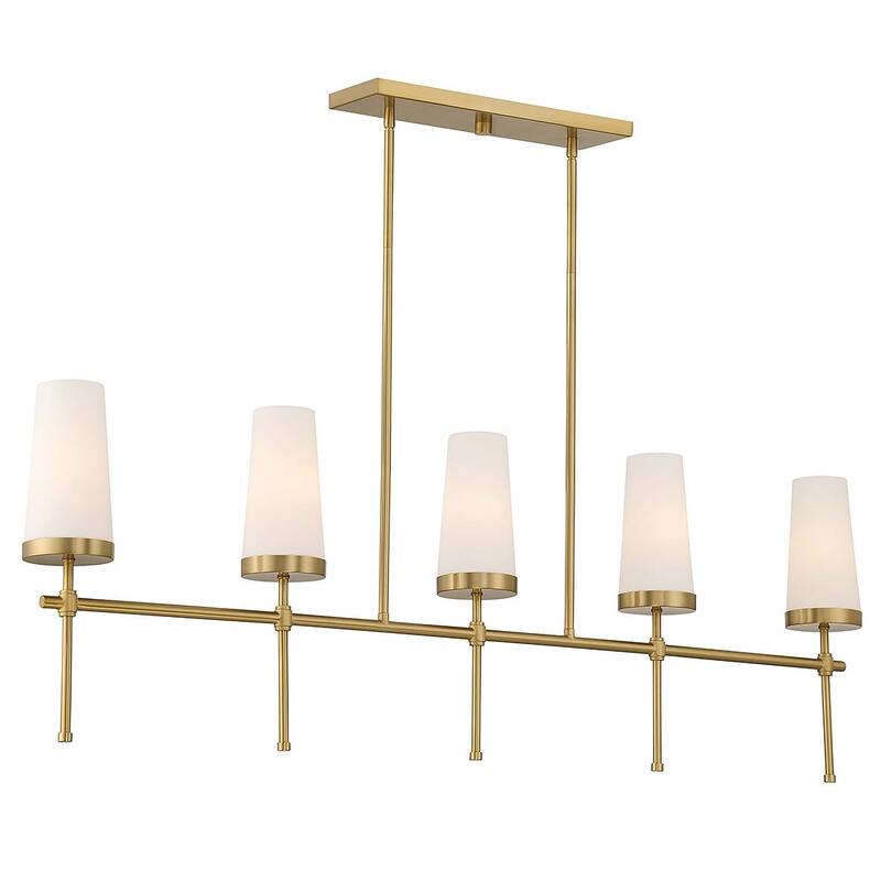 Savoy House 1-2803-5 Haynes 5 Light 48" Wide Linear Chandelier - Warm Brass