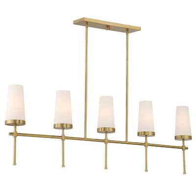Savoy House 1-2803-5 Haynes 5 Light 48" Wide Linear Chandelier