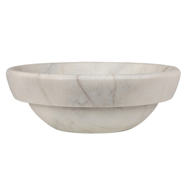 slide 2 of 4, Eden Bath Echo Bowl Shaped Vessel Sink - Honed Guanxi White Marble