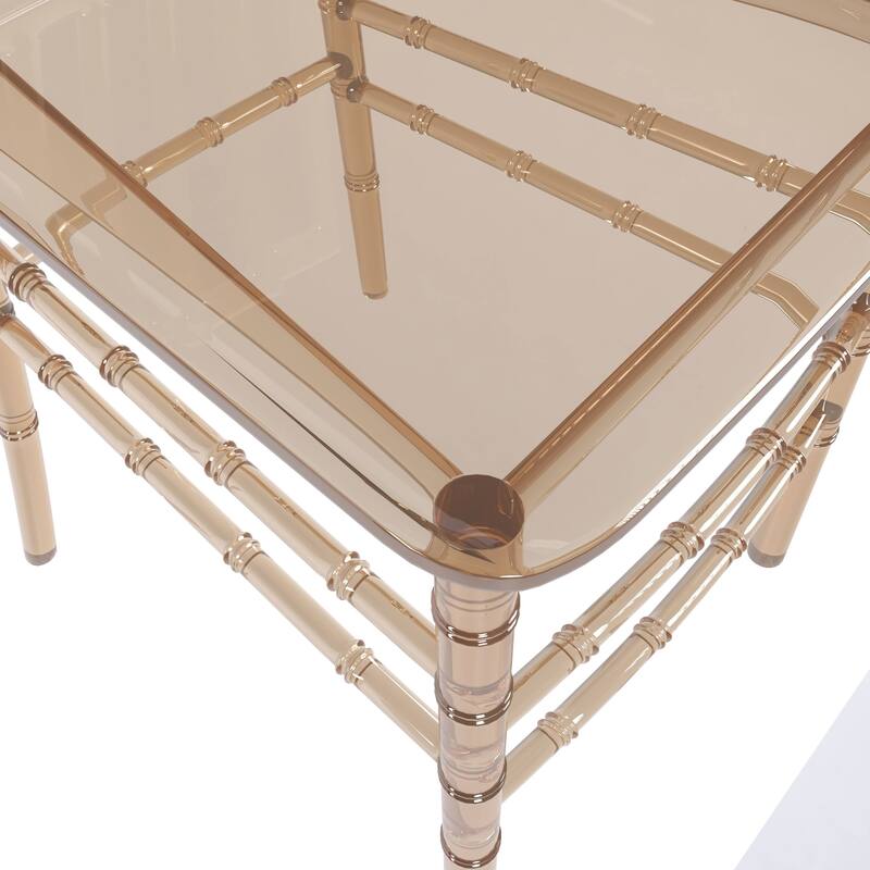 Synth Acrylic Dining Chair Modern Windsor Back Design Synth Collection Set of 2