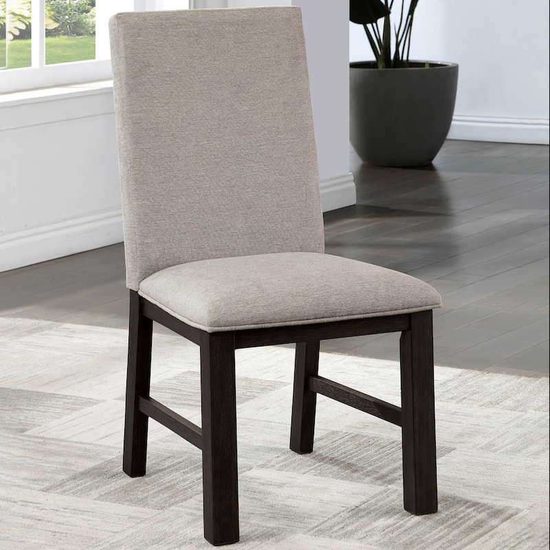 Plax Transitional Antique Black and Grey Wood 5-Piece Dining Table Set by Furniture of America