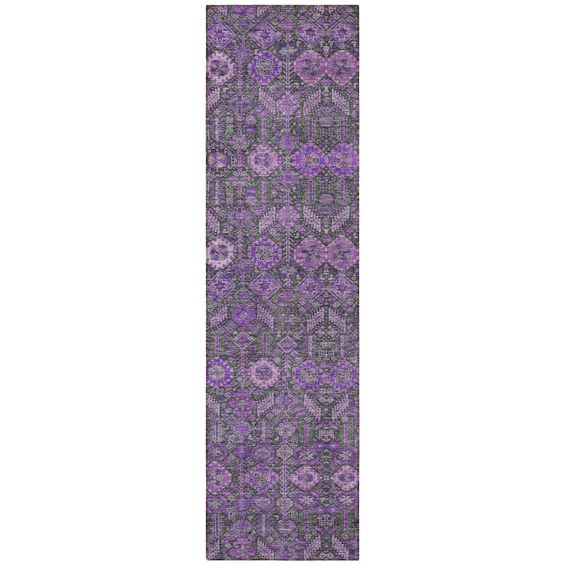 Nax Lush Floral Weather Resistant Classic Meets Modern Outdoor Rug