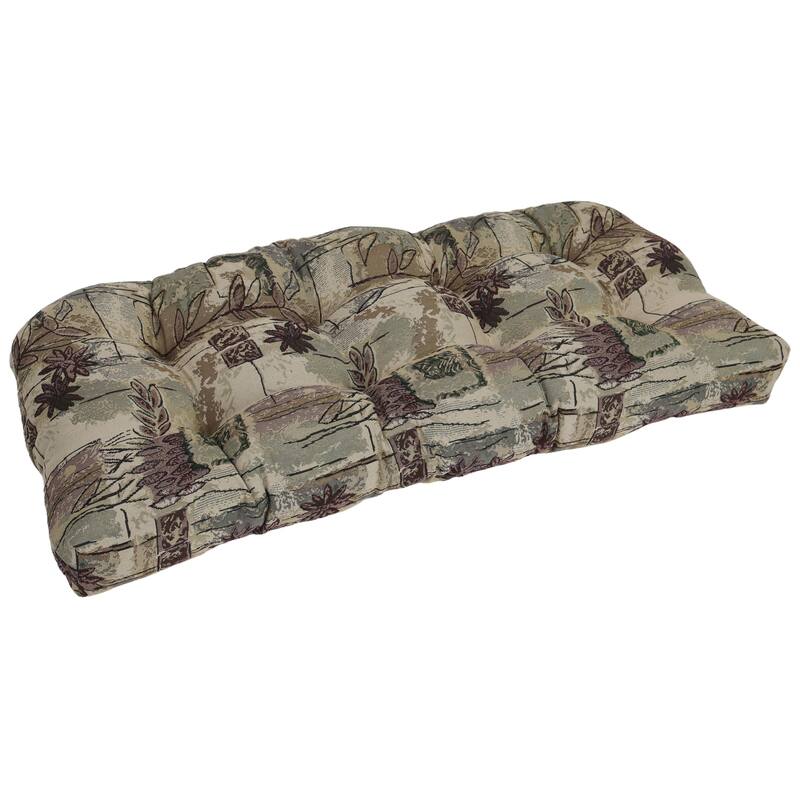 42-inch by 19-inch Rounded Back Tapestry Loveseat Cushion (Multiple Patterns) - 42 x 19 - Japanese Gardens