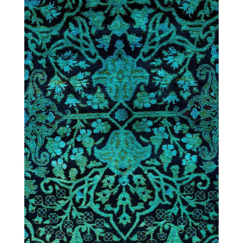 Contemporary Overdyed Wool Hand Knotted Area Rug - 6' 1" x 9' 3"