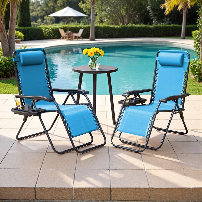 Homall Patio Zero Gravity Chair Lawn Lounge Chair with Pillow Set