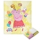 preview thumbnail 30 of 63, Hasbro Peppa Pig Silk Touch Throw Blanket 50" x 60" - Peppa Friends Party