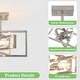 preview thumbnail 3 of 24, Modern Semi Flush Mount Ceiling Light, 3-Light Geometric Square Close to Ceiling Light Fixture for Hallway Foyer Bedroom