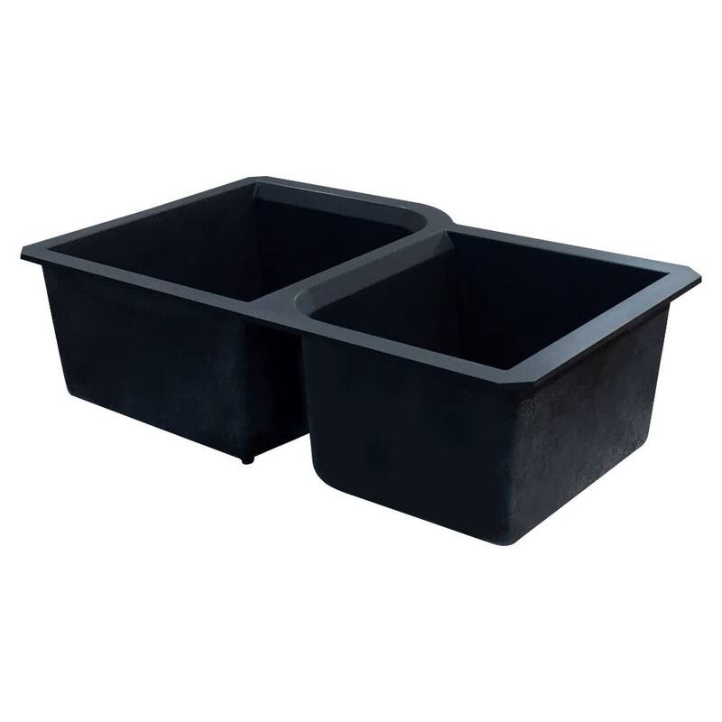 Transolid K-RUDO3120 Radius 31-3/4" Undermount Double Basin Granite