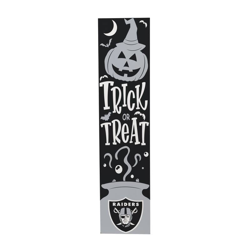 47" Double Sided Seasonal Porch Leaner, Las Vegas Raiders - 47" x 11.25"