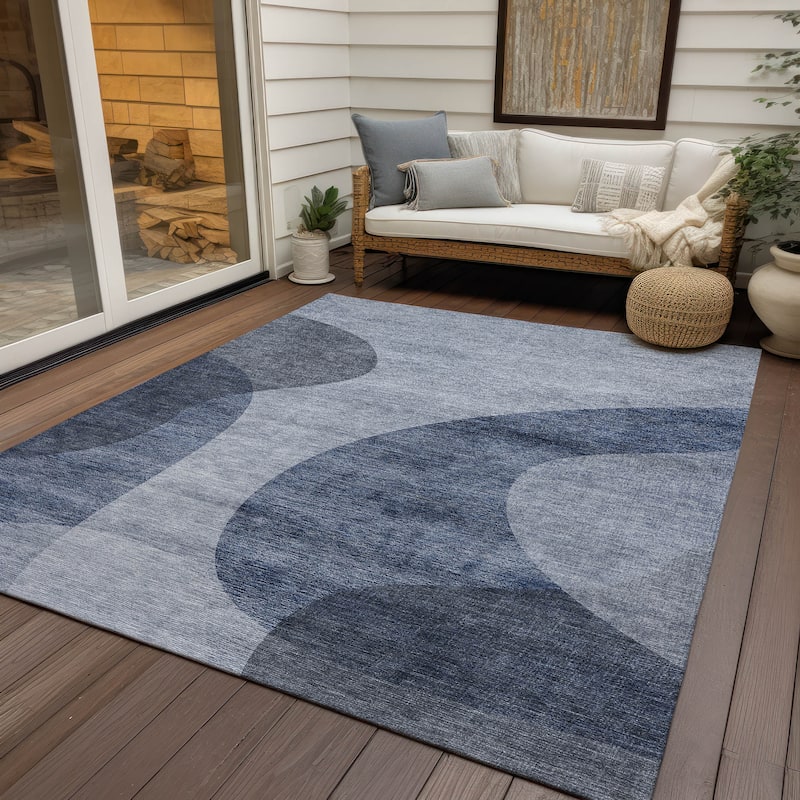 Machine Washable Indoor/ Outdoor Chantille Modern Deco Rug