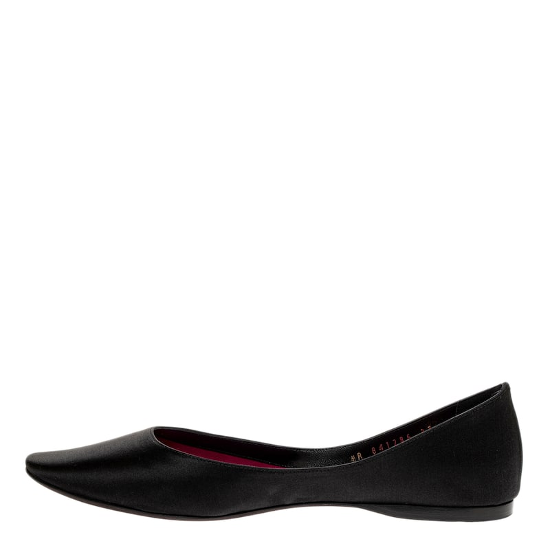 Saint Laurent Lou Ballerinas in Satin Crepe