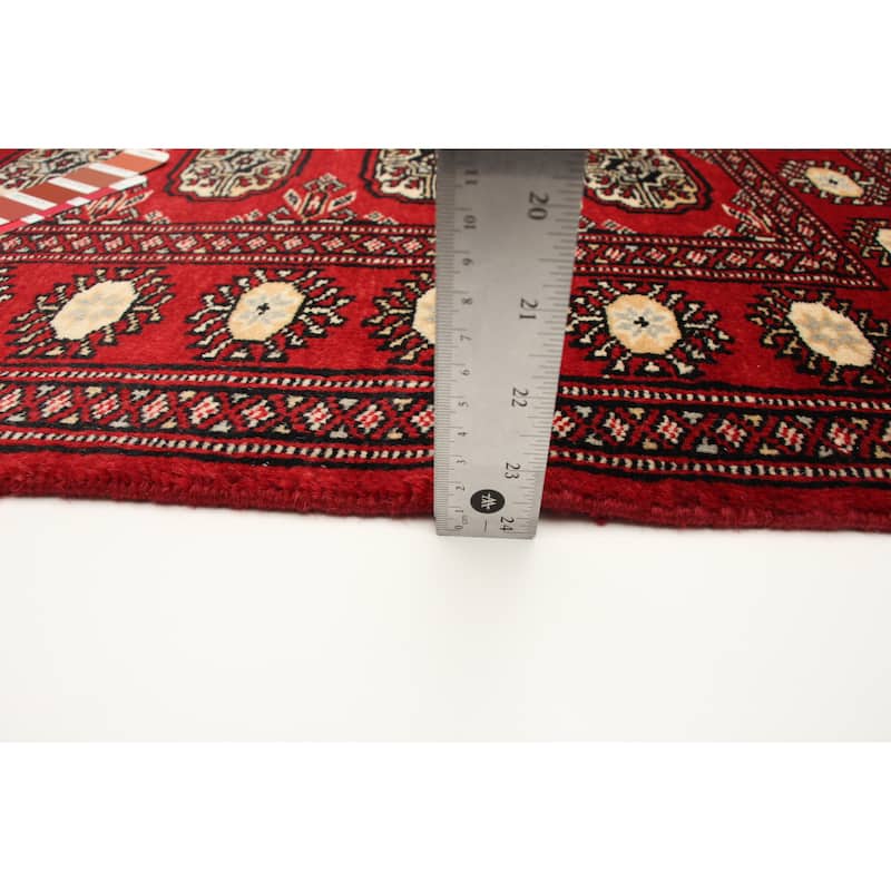 ECARPETGALLERY Hand-knotted Finest Peshawar Bokhara Red Wool Rug - 2'1 x 3'1