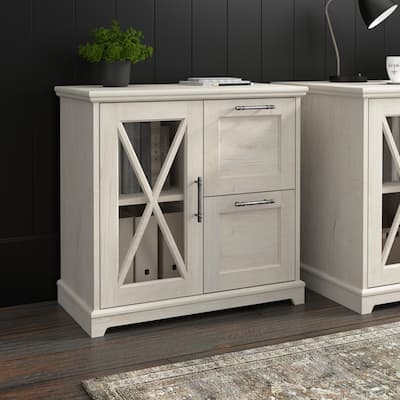 Lennox 2 Drawer Lateral File Cabinet with Shelves by Bush Furniture