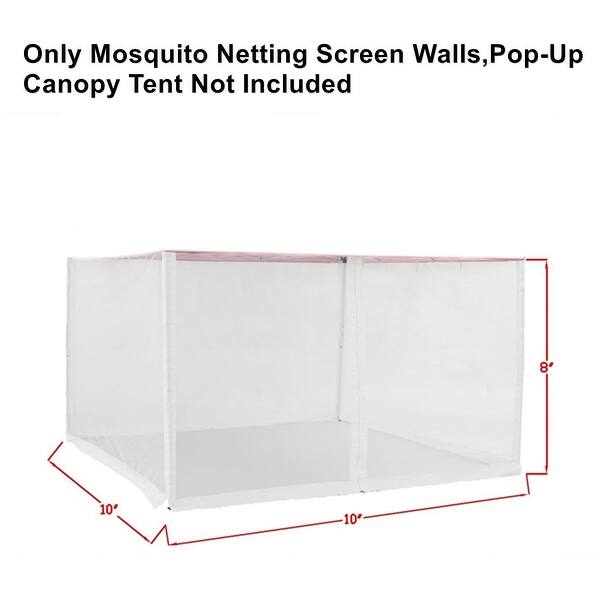 Shop Outdoor Patio Garden Mosquito Net Gazebo Screenroom Zippered Mesh Sidewalls For 10x 10 Gazebo And Tent Overstock 31519318
