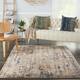 Nourison Concerto Modern Abstract Distressed Grey/Beige Area Rug - 3'9" x 5'9" - Beige/Grey