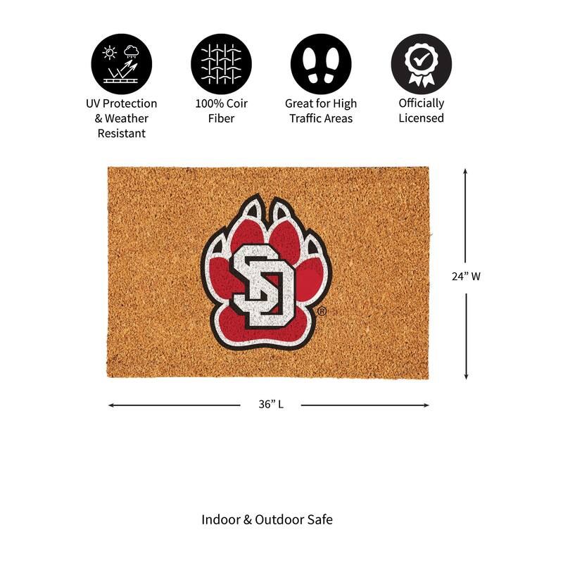 University of South Dakota Full Color Indoor/Outdoor Coir Mat