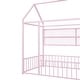 preview thumbnail 69 of 70, Metal Floor House Bed Frame with Fence and Shelves