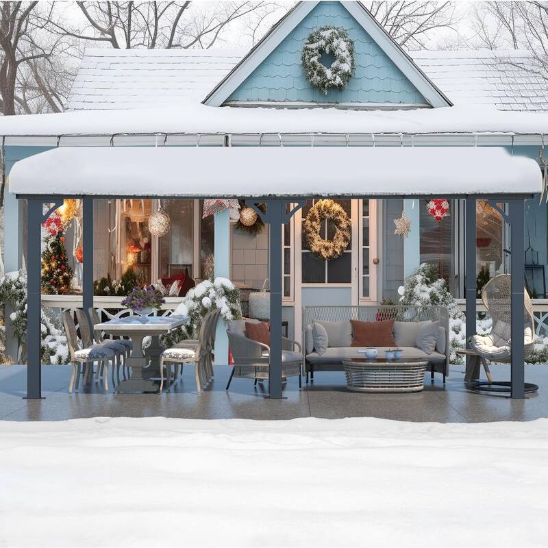 AECOJOY Wall Mounted Gazebos Pergola Gazebo Awnings for Backyard