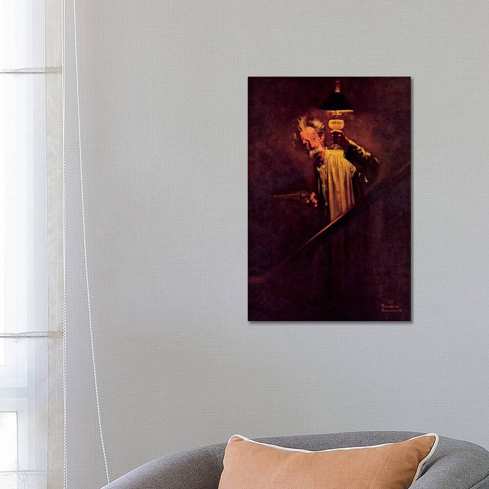 iCanvas "What a Protection Electric Light Is" by Norman Rockwell Canvas Print
