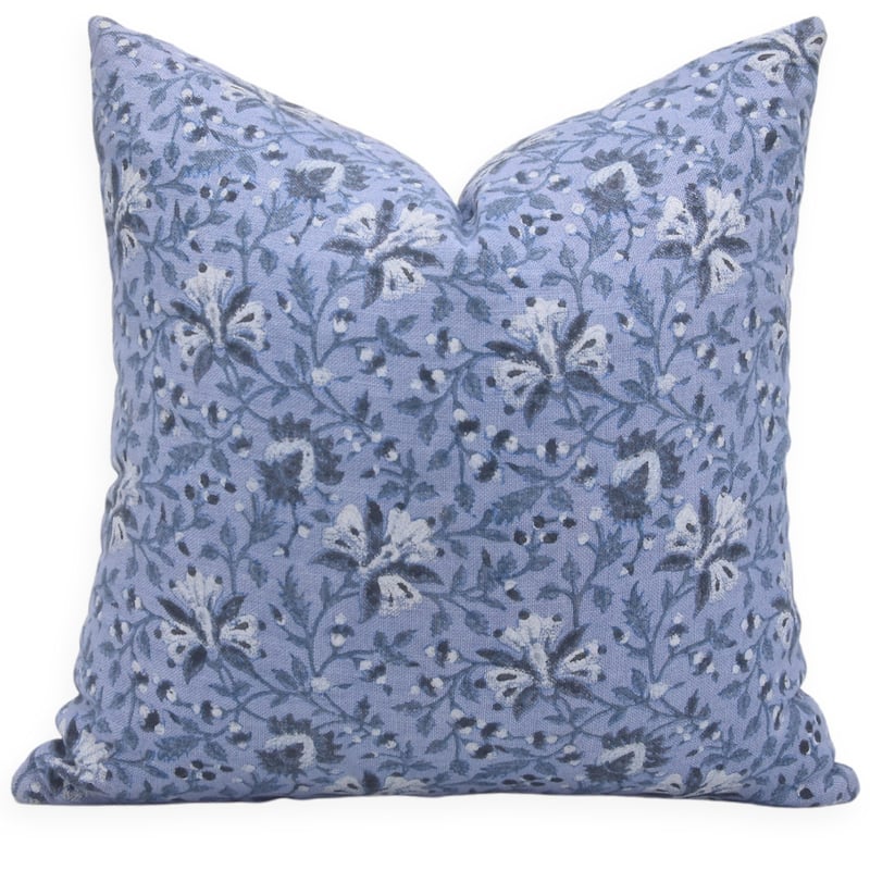 Fabdivine Linen Boho Block print pillow Cover - Pillow Covers - 22" x 22"