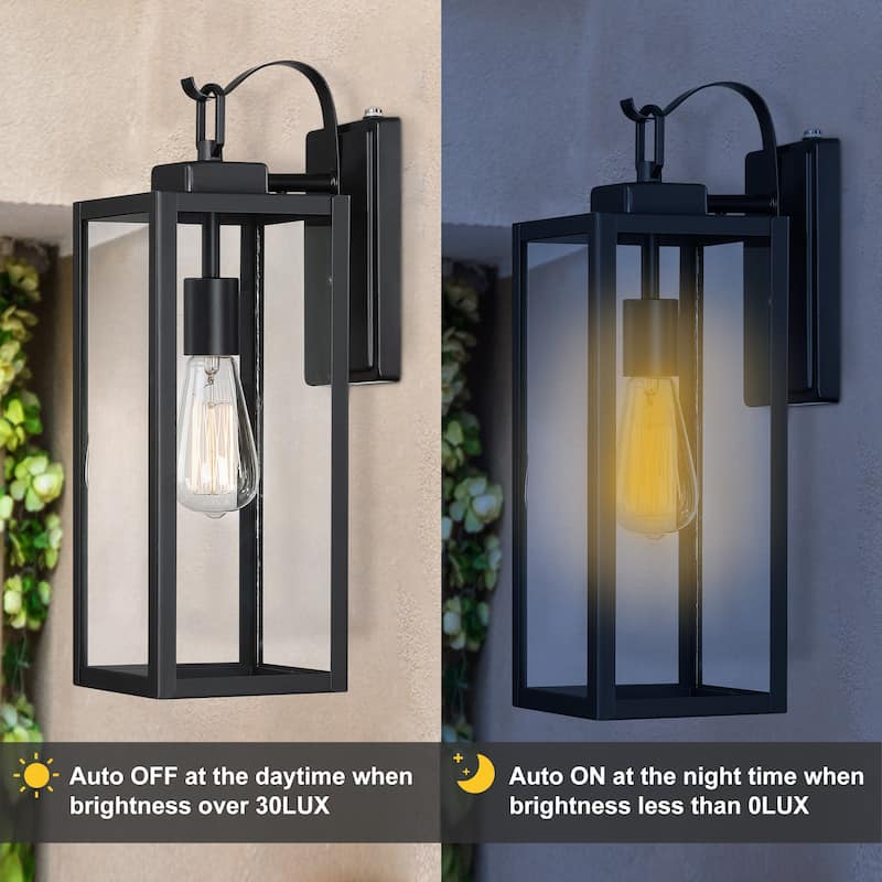 2 Pack Exterior Waterproof Wall Sconce Light Dusk to Dawn - 5.9"x7.8"x17.7"