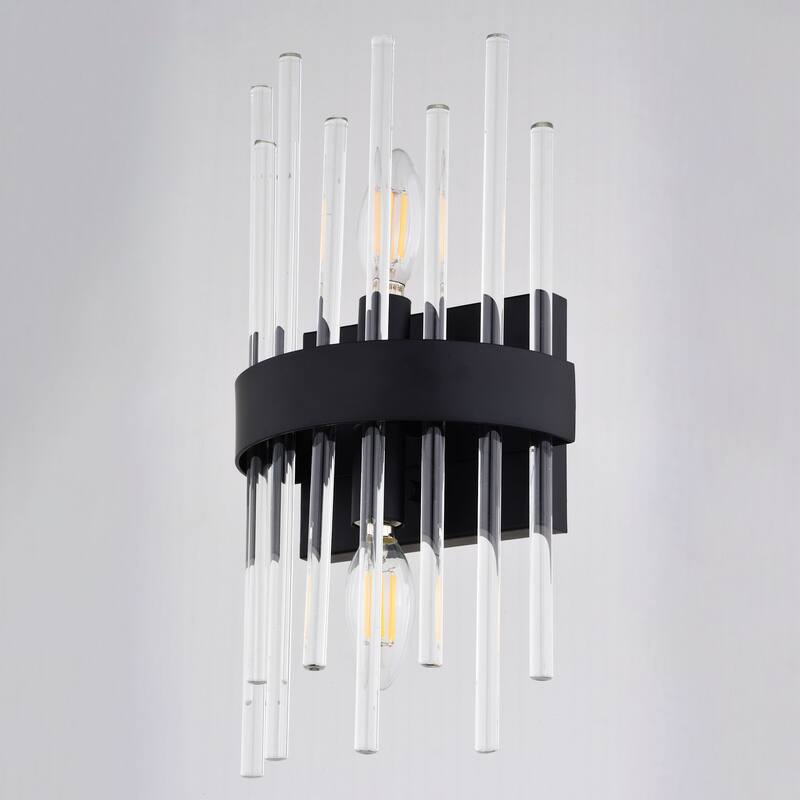 Vaxcel Lighting W0537 Delevan 2 Light 14" Tall Wall Sconce