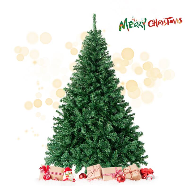 Gymax 6' Christmas Tree 1000 Tips Premium Hinged Artificial PVC